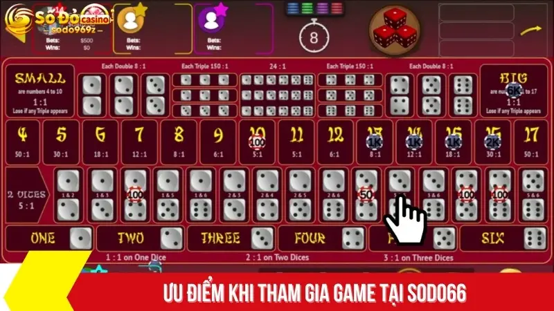 Ưu điểm khi tham gia game tại SODO66